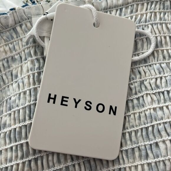 Heyson Body Suit Itsy Bitsy Floral Prints Key hole tie w buttons NWT SZ M - Picture 11 of 14